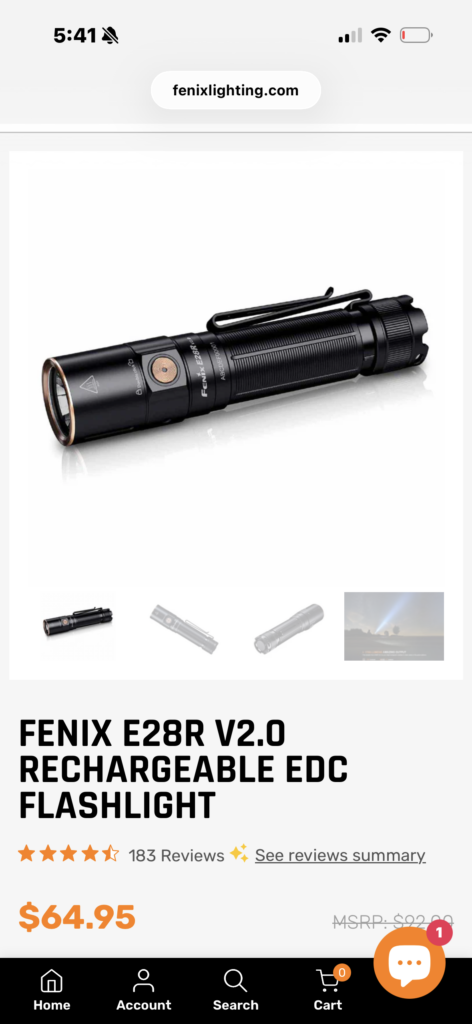 Any experience or thoughts about this for an edc light?