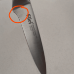 What do you call this curve and why would a knife have a shape that makes it impossible to sharpen the entire bevel on a normal stone?