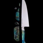 My first time making a knife with a gemstone handle! Thoughts on Labradorite as handle material?