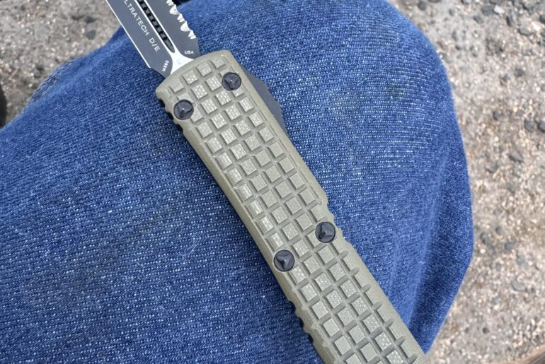 Today’s work carry, microtech ultratech.