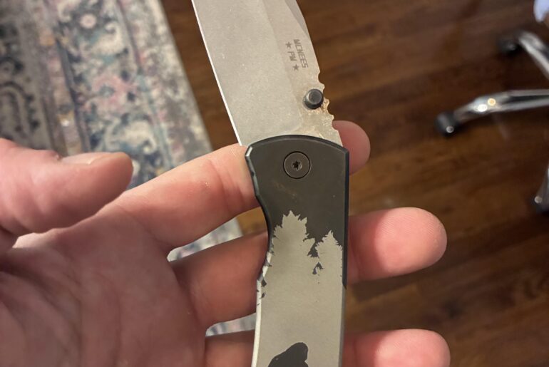 McNees getting caught before lockup and feel gritty. Flicks fine but grinding on something. I tried soap and water and that was a total bust