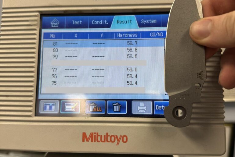 VID on my YT channel! Flytanium BEEF 14C28N Hardness Results. 58.7 HRC