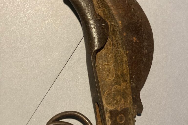 Old handmade copper knife