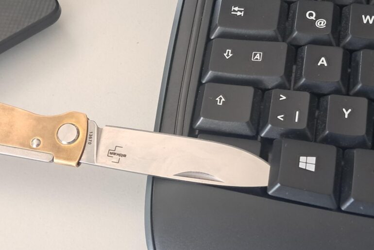 I have to copy paste 520 times and don't want to hold the Ctrl key for minutes. My colleague and I didn't find a quick way to lock the key with software, so I locked it mechanically with my knive.