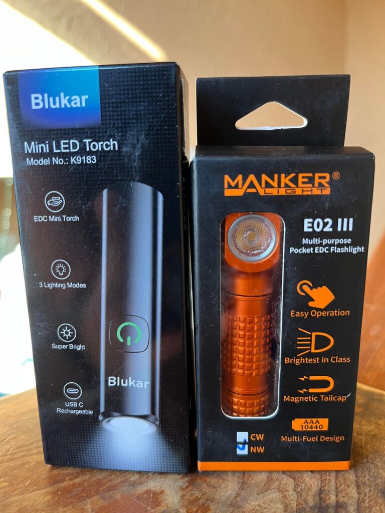 Mail call NLD: Blukar Mini LED Torch and Manker E02 III