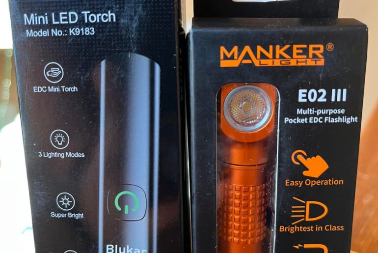 Mail call NLD: Blukar Mini LED Torch and Manker E02 III