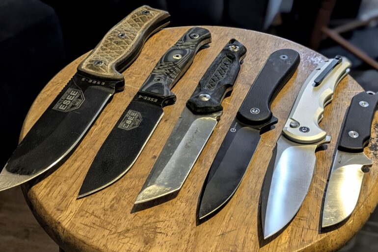every knife ive ever owned that has survived being used on a harsh job site without breaking (so far) Esse 5, Esse 4, S&W Tanto, Civivi Elementum, Civivi Praxis, Trock Drop Point