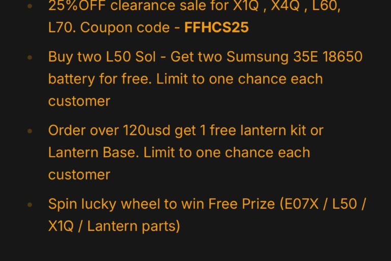 Firefly clearance sale and festival sale. Updates coming to some models like L60 and x4q etc.