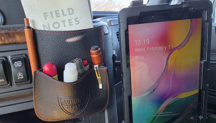 Dash mounted vehicle EDC