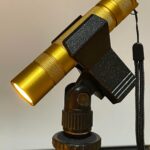 Pro tip: A mic clamp makes a great flashlight stand