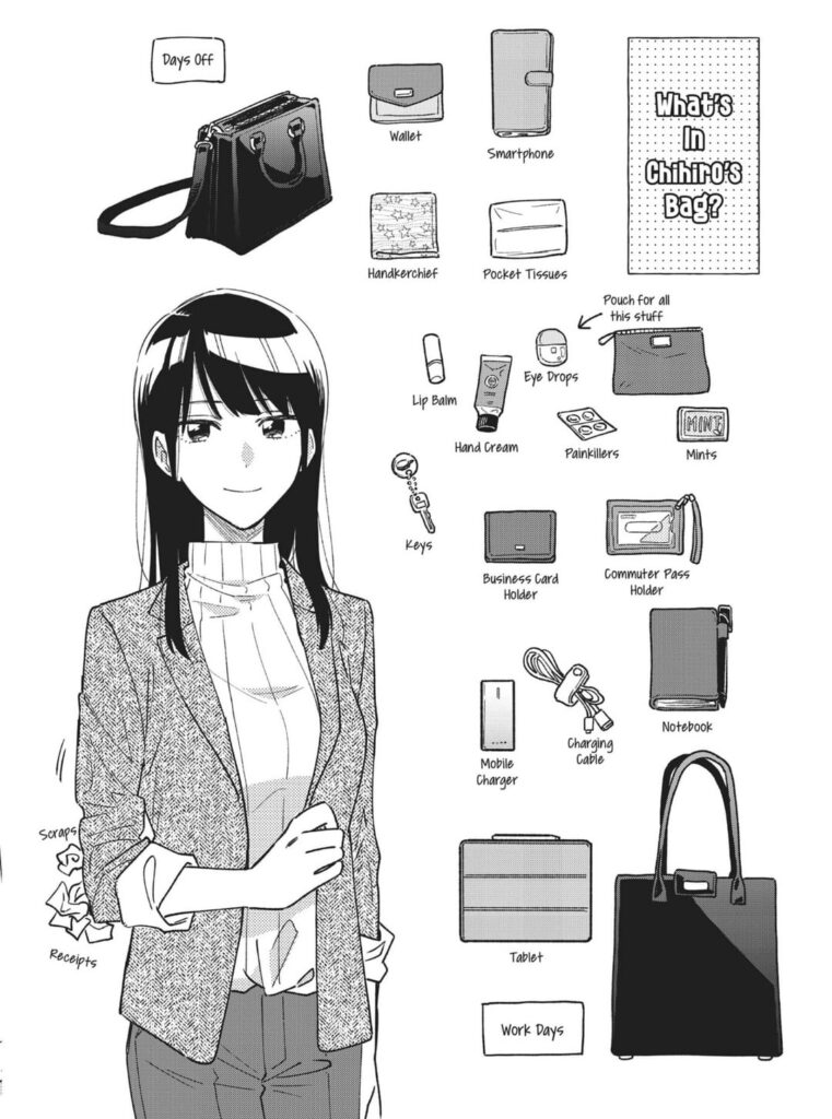 What a married couple of slice-of-life manga characters carry in their bags