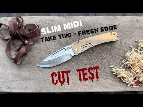 During this cut test video, a Medford with a new 600-grit edge is able to handle any task EXCEPT slicing through paper. Even after stropping, the knife continues to perform acceptably on harder tasks but cannot slice paper at all. What do you think is the problem?