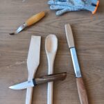 Using my Bark River Forest Scandi and other "knives" to carve some utensils