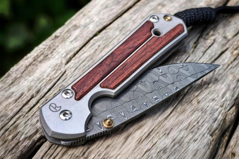 Small Sebenza 21; Cocobolo x D. Thomas basketweave damascus - a classy build with a timeless look