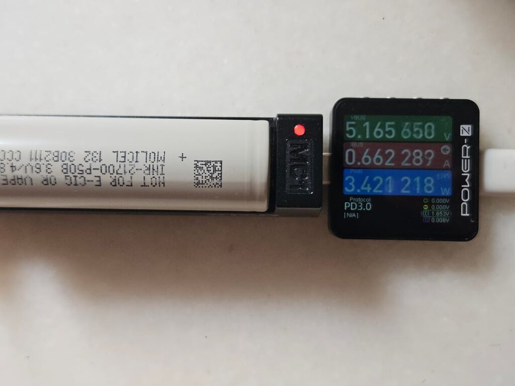 Odd behavior on my xtar MC1 usb-C singel cell charger