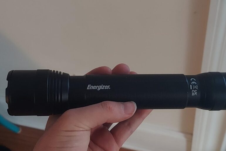 My first flashlight it's perfect dog duty outside {spotting dog outside}