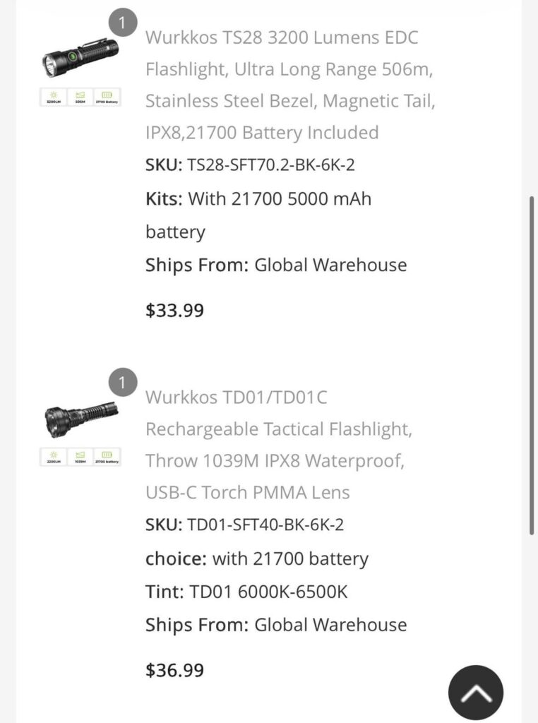 Streamlight Stinger DL HL vs. Wurkkos TS28/TD01