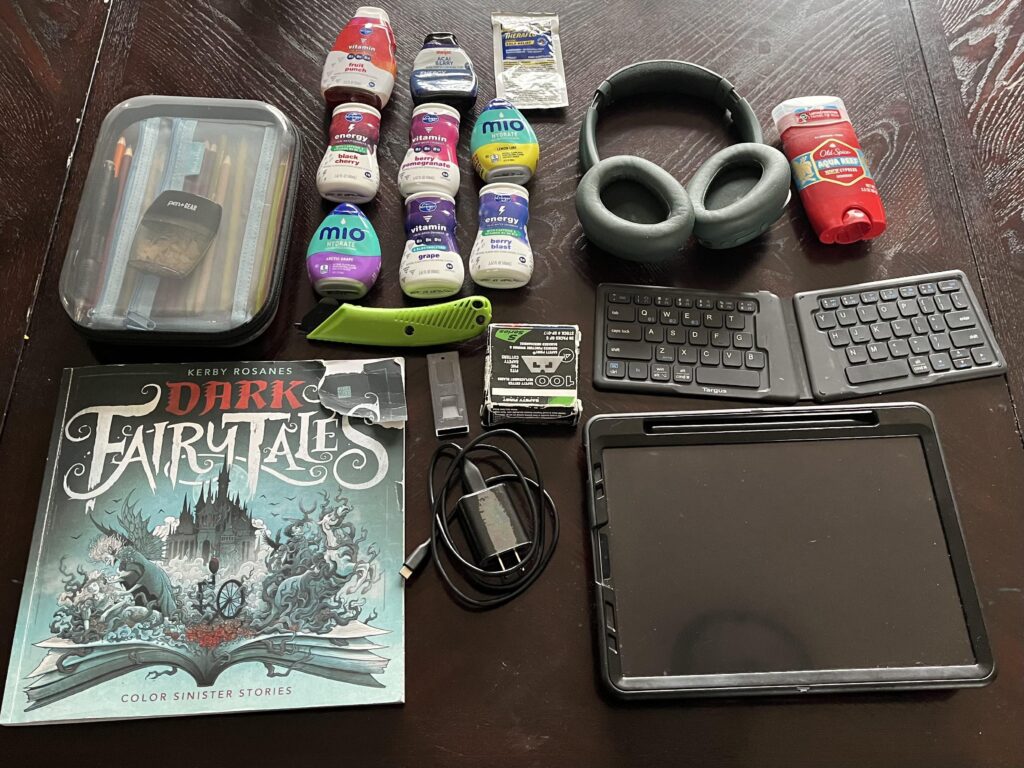 My husbands work backpack