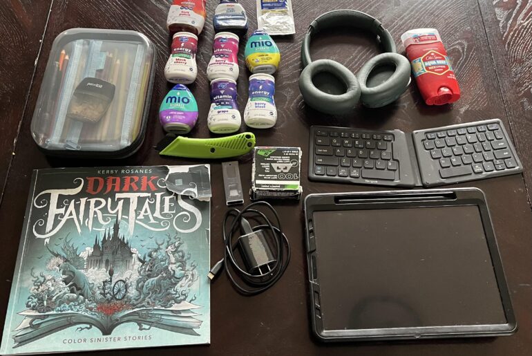 My husbands work backpack