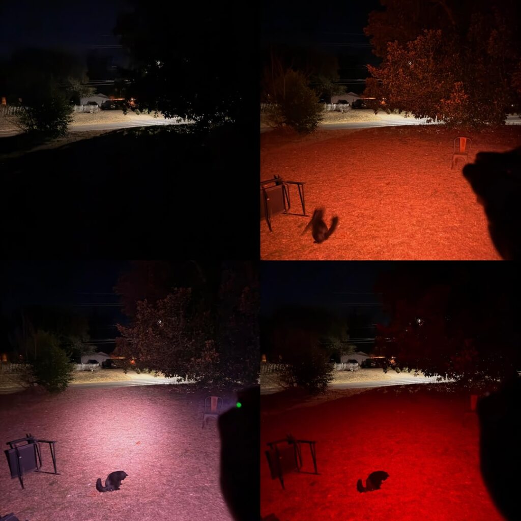 Beamshots from a Swapped Oclip Pro - FFL351a 1,800k/3,900k/red