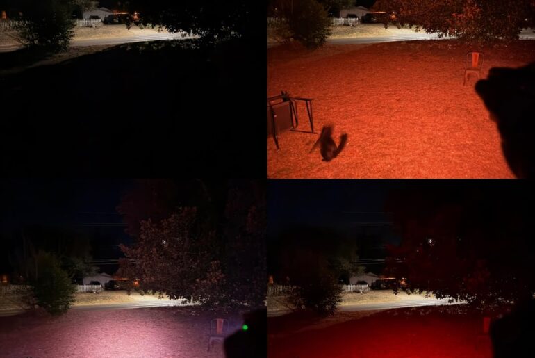 Beamshots from a Swapped Oclip Pro - FFL351a 1,800k/3,900k/red
