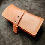 Hand crafted leather watch roll