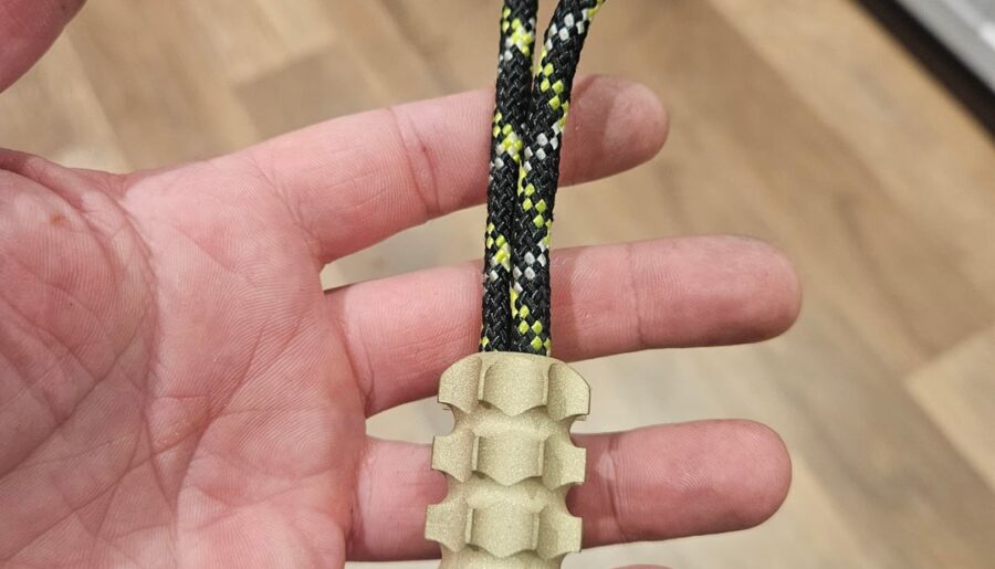 Blasted Bronze/titanium Mace bead