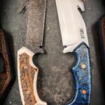 Finished these two seax style karambits yesterday.