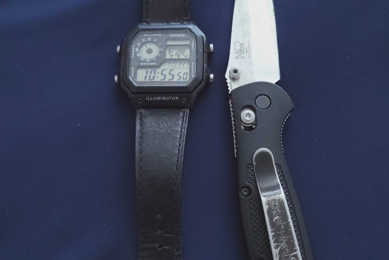 #tgif . . . Casio World Timer and Benchmade Griptillian