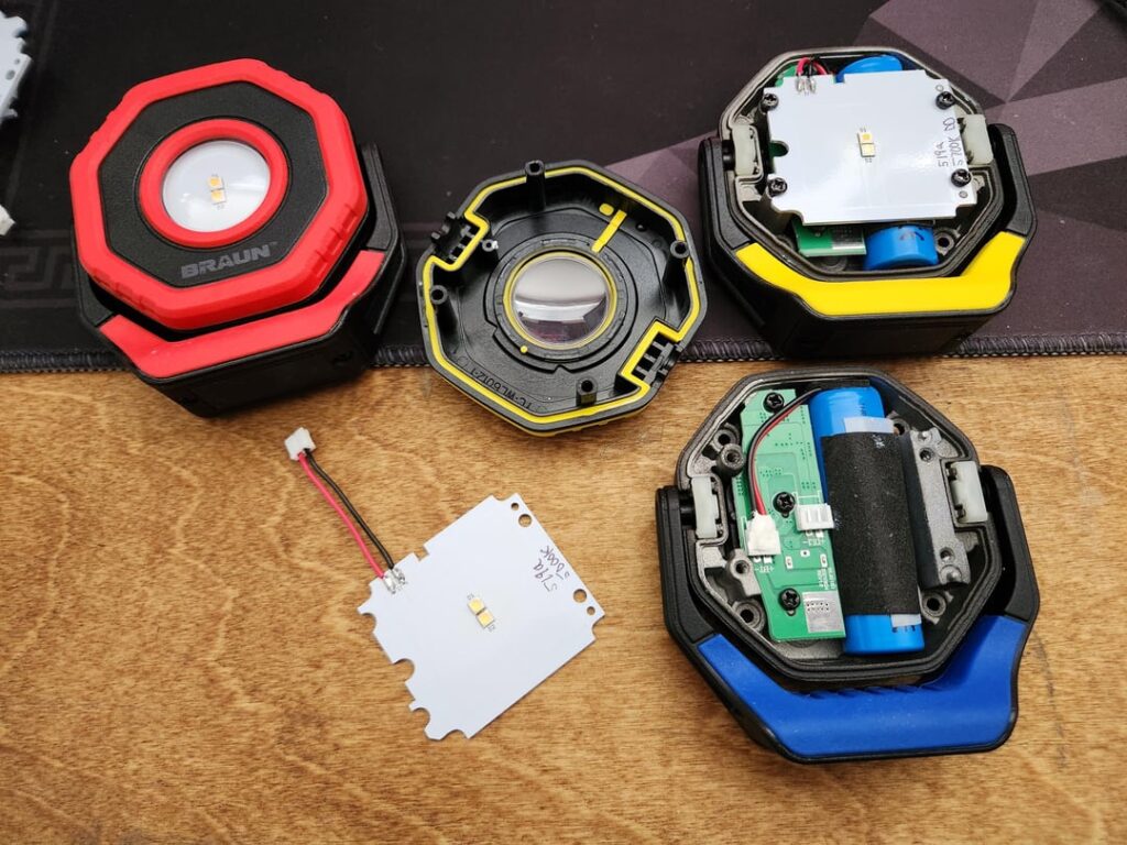 Modding Braun magnetic floodlight, still experimenting!