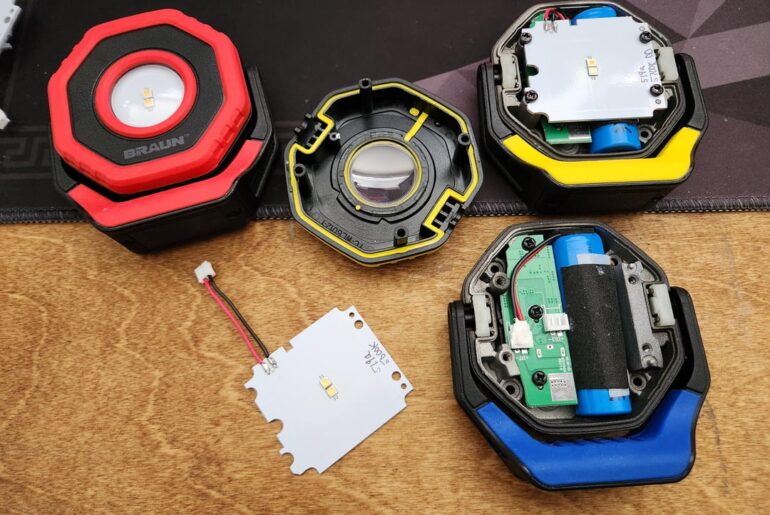 Modding Braun magnetic floodlight, still experimenting!