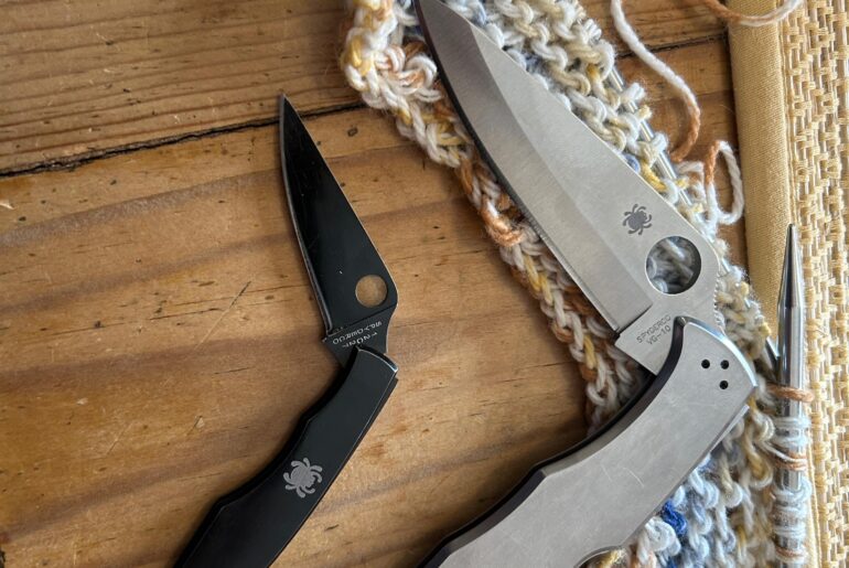 Went to visit my Dad and came home with two new Spyderco’s!