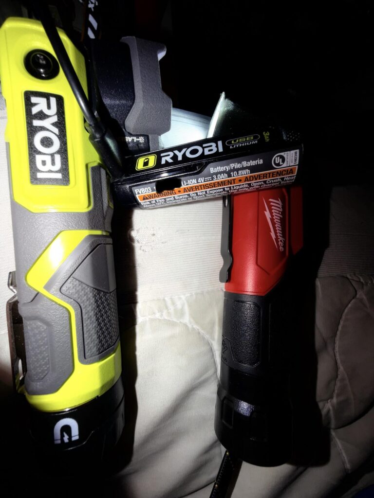 Bought this Ryobi pivot flashlight lol