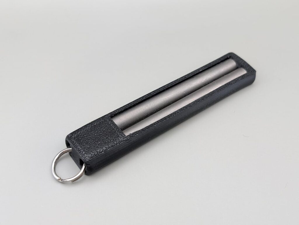 I had to design a holder for my chopsticks.  Embarrassingly my EDC is all just on my keyring...