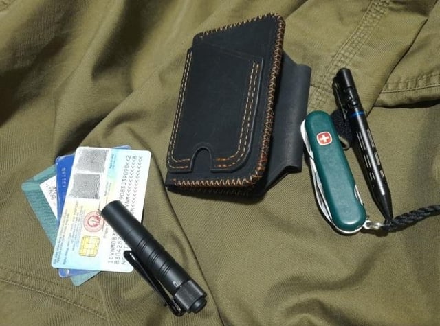 My new EDC wallet. Finished just in time for the camping trip.