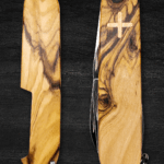 Olivewood Plus scales with maple inlays on the Victorinox Spartan!