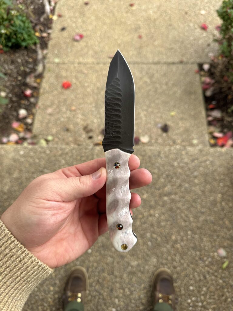 Today’s Blade: Half Face Blades Disaster Jr /// Elk Antler /// Patriot Pins /// Rockwork #NKD