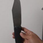 6 inch "bowie" made from an old(ish) machete blade