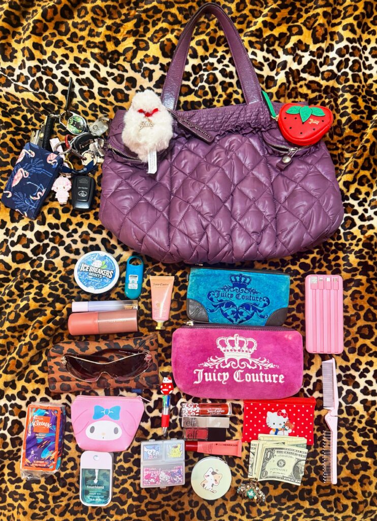 my semi juicy couture themed bag!