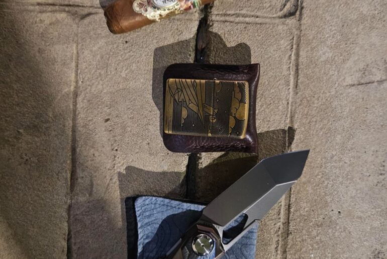 Remette RT-Peregrine Falcon , custom Zippo and damn good cigar.