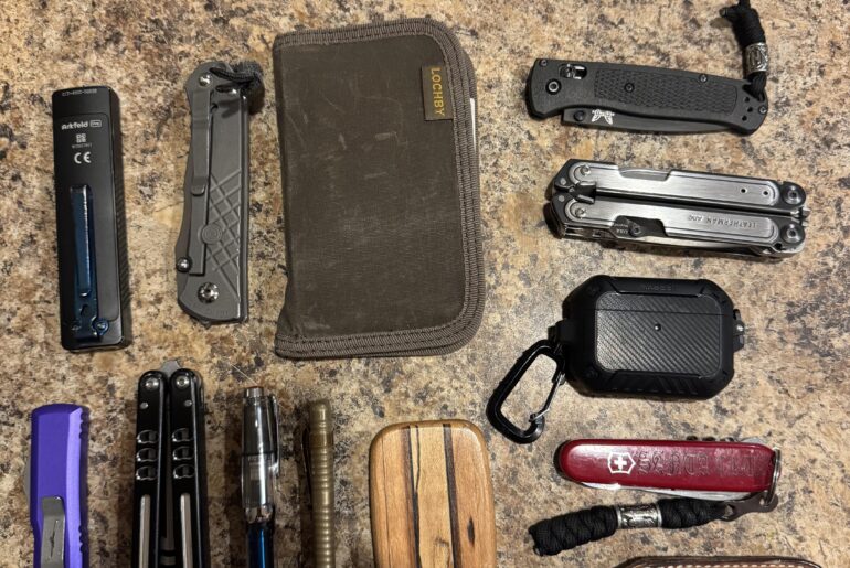 My carry for a day working at my local pen and knife store.