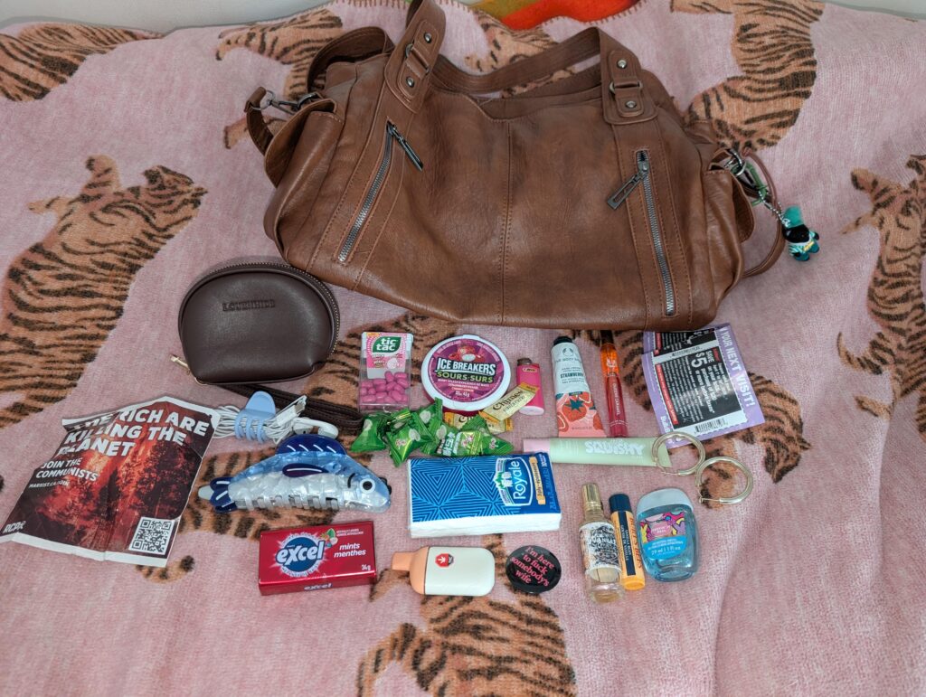 What are your assumptions about me based on my bag?