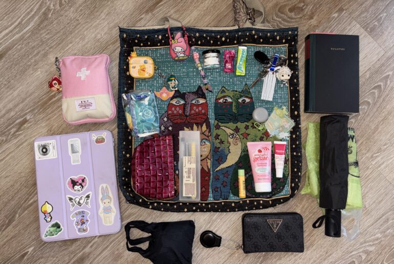 what's in my bag and what does it say about me? :D