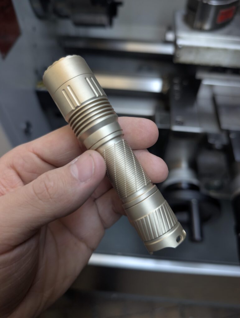 Glass bead blasted brass T6