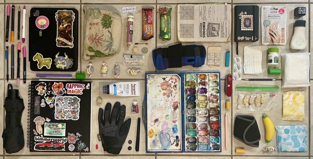 All the stuff from my backpack I lug around everywhere