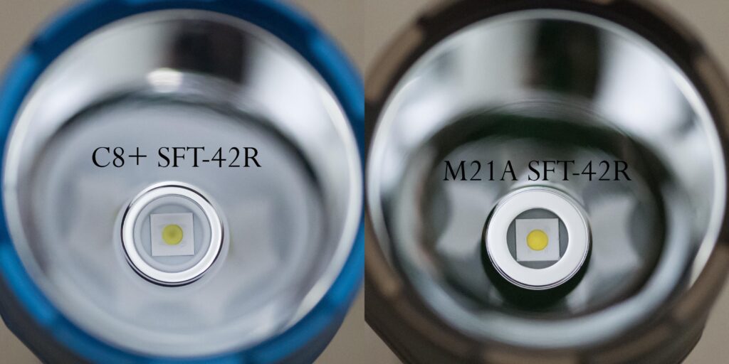 Buyer beware: The M21A and C8+ reflectors are NOT the same with SFT-42R.