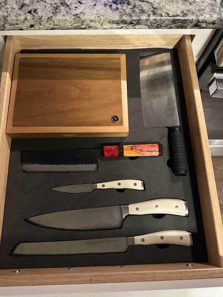 Made foam cutouts for drawer storage. Turned out better than I thought! Super clean now