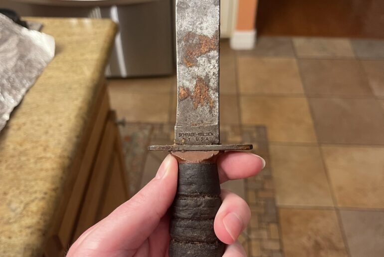 I’m pretty sure this knife was found in the woods. Is it worth anything to restore?