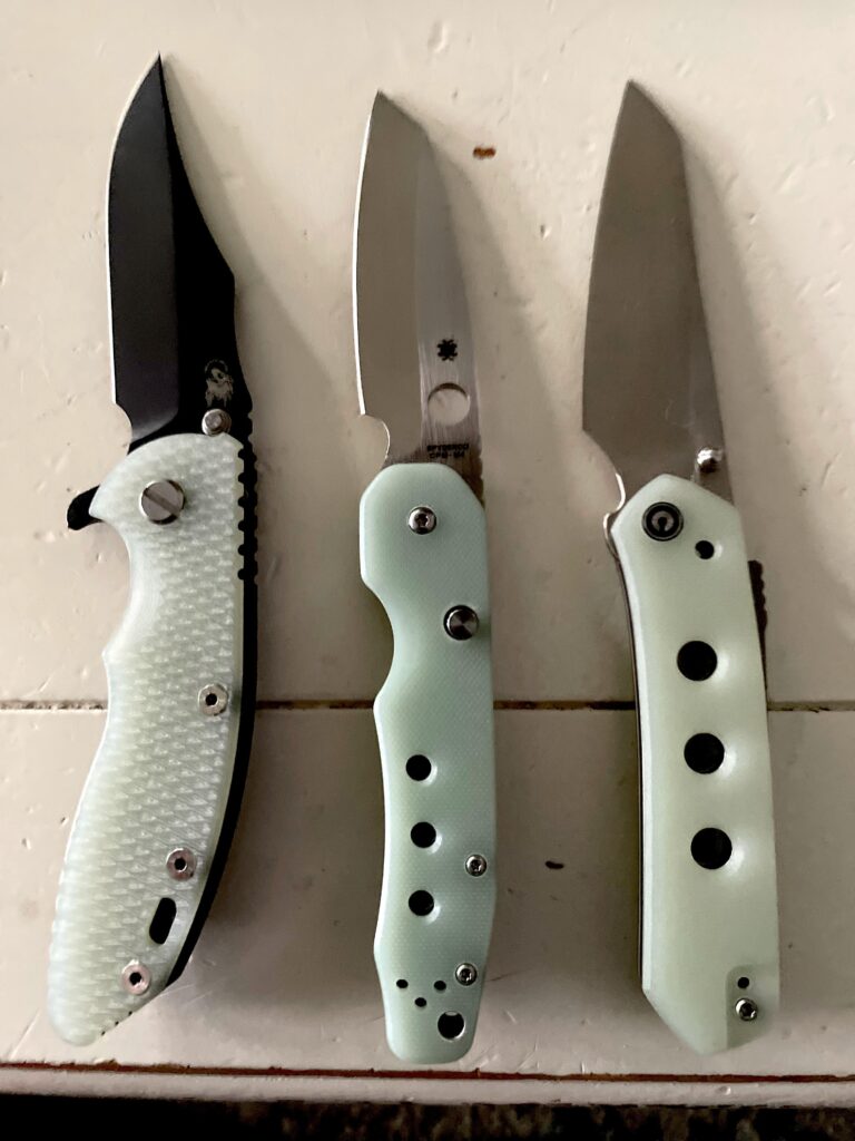 Jade!!, Spyderco Smock, Civivi Vision FG