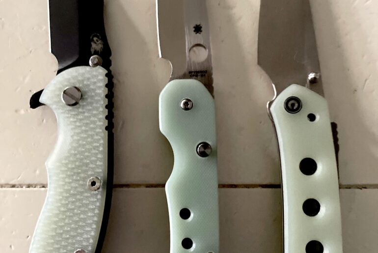 Jade!!, Spyderco Smock, Civivi Vision FG